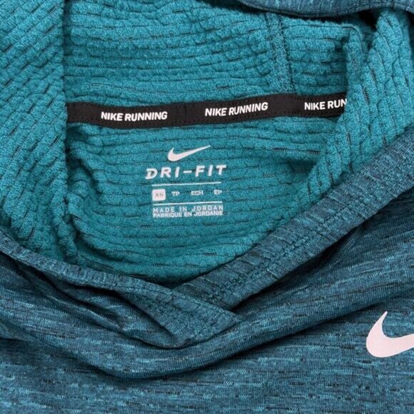 NIKE Therma Sphere Element Running Hoodie Sz XS Midnight Turquiose - Picture 6 of 8